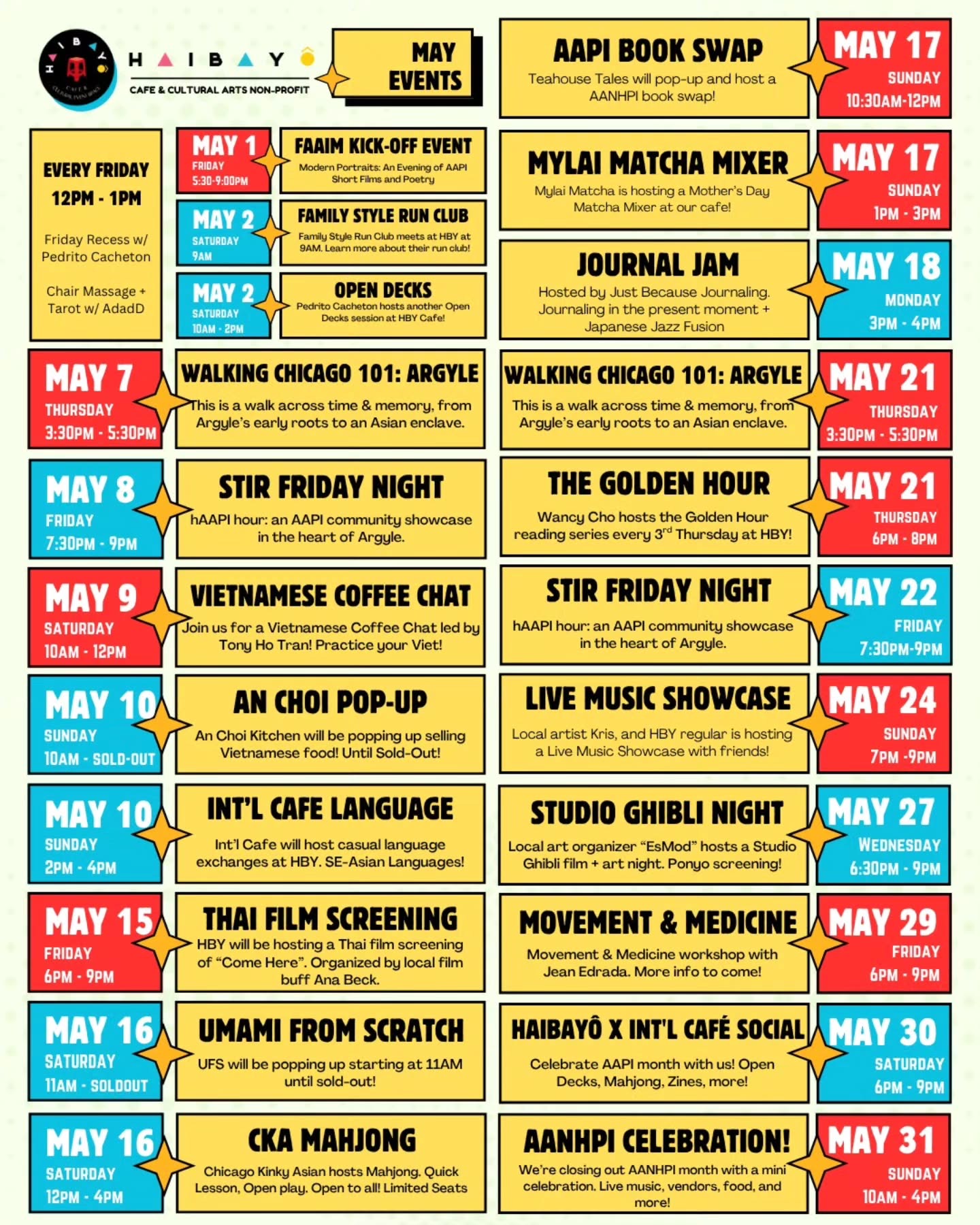 May 2026 Events at HAIBAYO